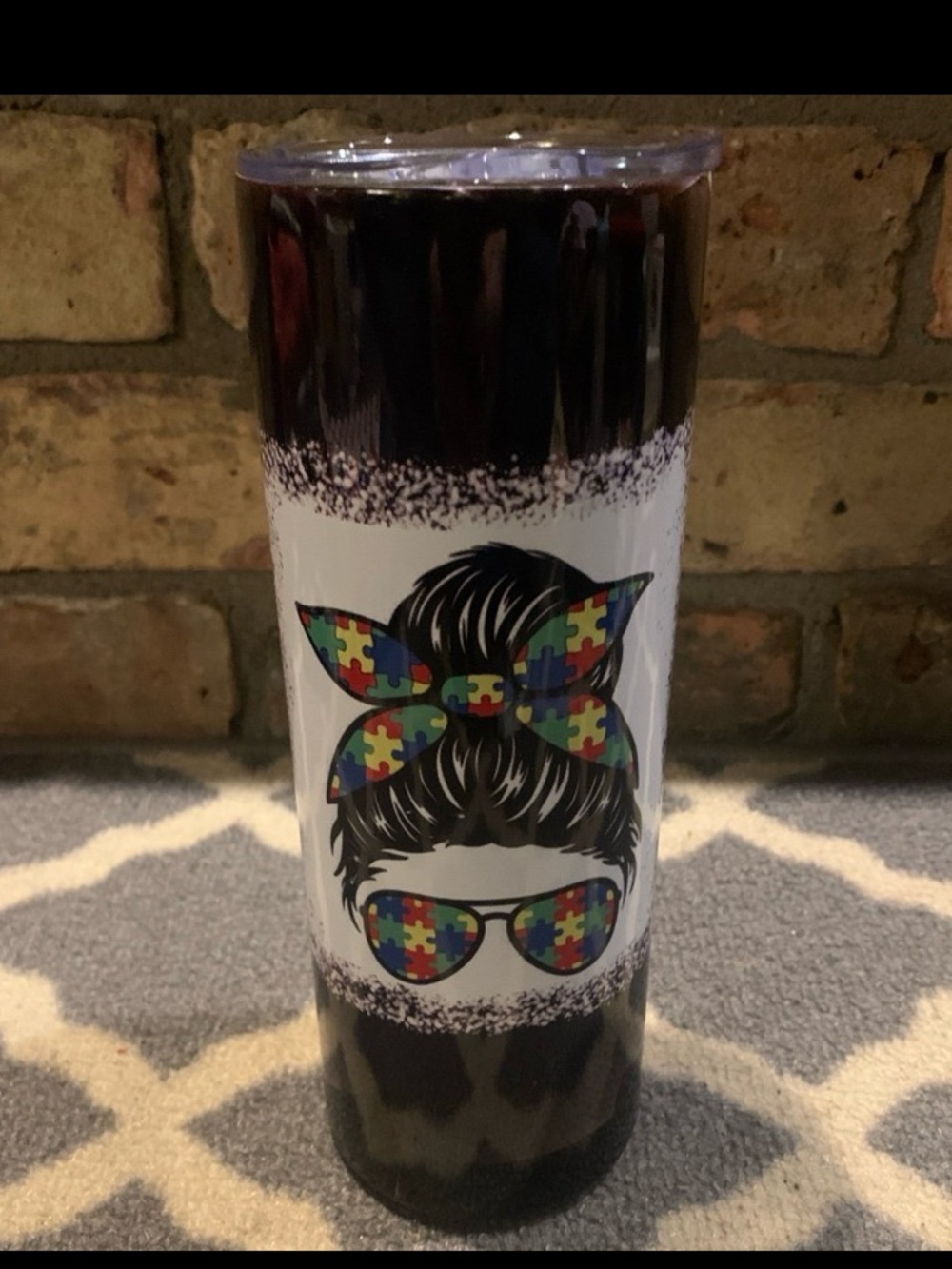 Autism Awareness 20oz Skinny Tumbler, autistic moms gift